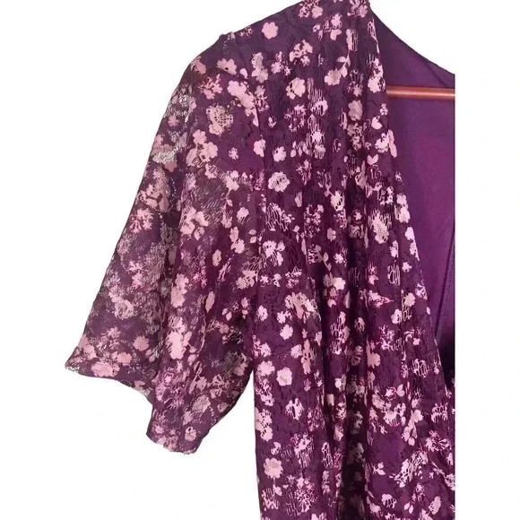 Lane Bryant Faux Wrap Dress Floral Lace Mini Fit and Flare Size 16 NWT - Picture 8 of 8